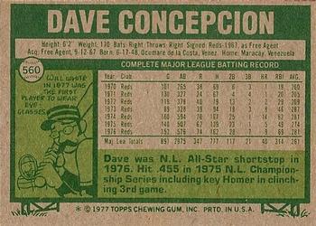 Dave Concepcion  baseball card collectible - Main Image 2