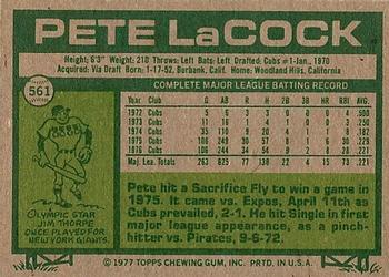 Pete LaCock  baseball card collectible - Main Image 2