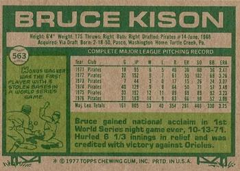 Bruce Kison  baseball card collectible - Main Image 2