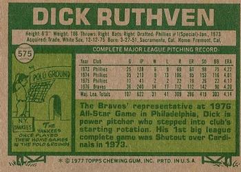 Dick Ruthven  baseball card collectible - Main Image 2