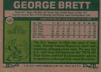 George Brett  baseball card collectible - Main Image 2