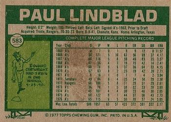Paul Lindblad  baseball card collectible - Main Image 2