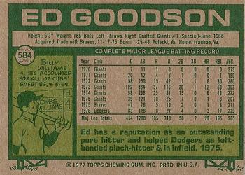 Ed Goodson  baseball card collectible - Main Image 2