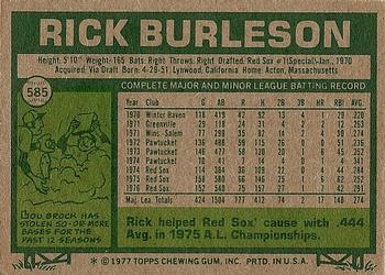 Rick Burleson  baseball card collectible - Main Image 2