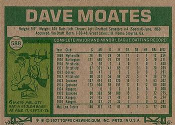 Dave Moates  baseball card collectible - Main Image 2