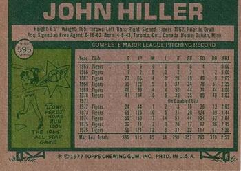 John Hiller  baseball card collectible - Main Image 2