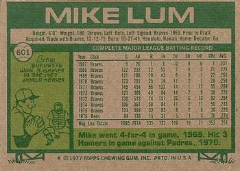 Mike Lum  baseball card collectible - Main Image 2