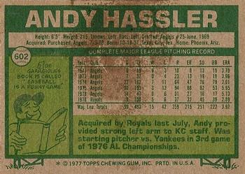 Andy Hassler  baseball card collectible - Main Image 2