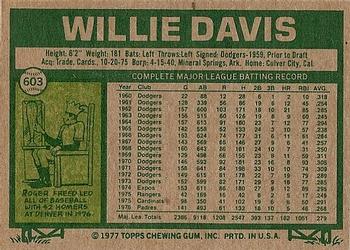 Willie Davis  baseball card collectible - Main Image 2