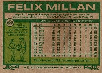 Felix Millan  baseball card collectible - Main Image 2
