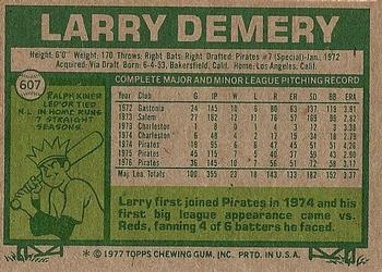 Larry Demery  baseball card collectible - Main Image 2