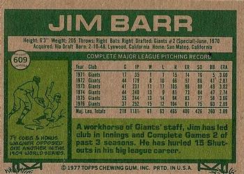 Jim Barr  baseball card collectible - Main Image 2