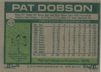 Pat Dobson  baseball card collectible - Main Image 2