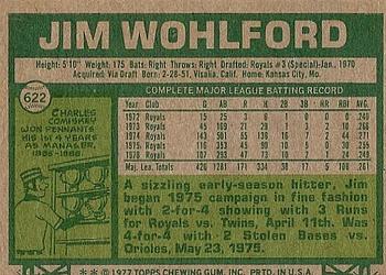 Jim Wohlford  baseball card collectible - Main Image 2
