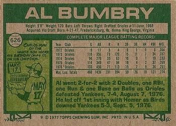 Al Bumbry  baseball card collectible - Main Image 2