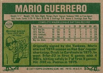 Mario Guerrero  baseball card collectible - Main Image 2