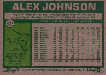 Alex Johnson  baseball card collectible - Main Image 2