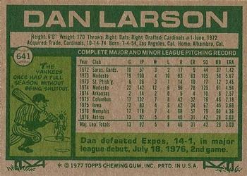 Dan Larson  baseball card collectible - Main Image 2