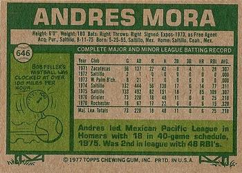 Andres Mora  baseball card collectible - Main Image 2