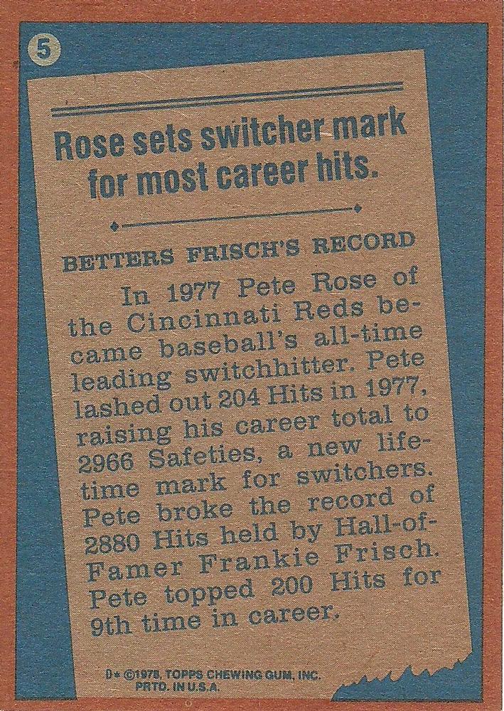 Pete Rose  baseball card collectible - Main Image 2