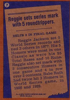 Reggie Jackson  baseball card collectible - Main Image 2