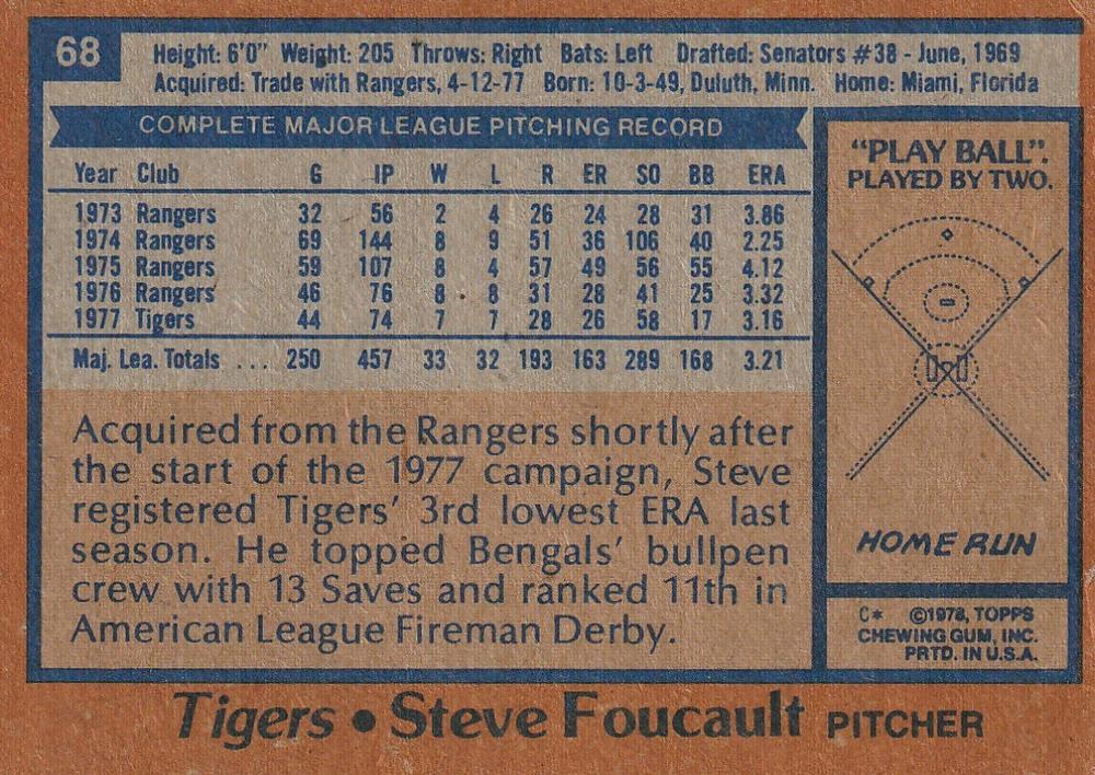 Steve Foucault  baseball card collectible - Main Image 2
