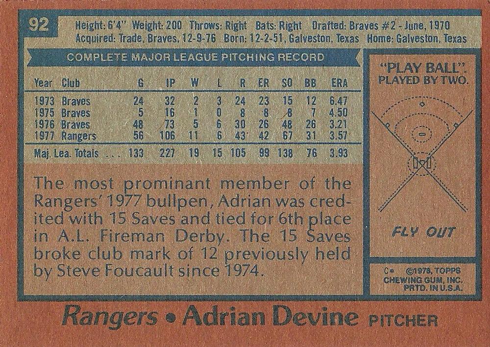 Adrian Devine  baseball card collectible - Main Image 2