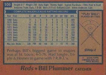 Bill Plummer  baseball card collectible - Main Image 2