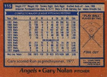 Gary Nolan  baseball card collectible - Main Image 2
