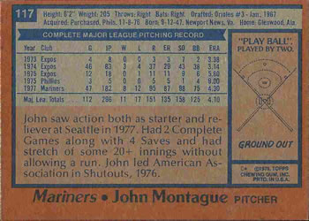 John Montague  baseball card collectible - Main Image 2