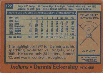 Dennis Eckersley  baseball card collectible - Main Image 2