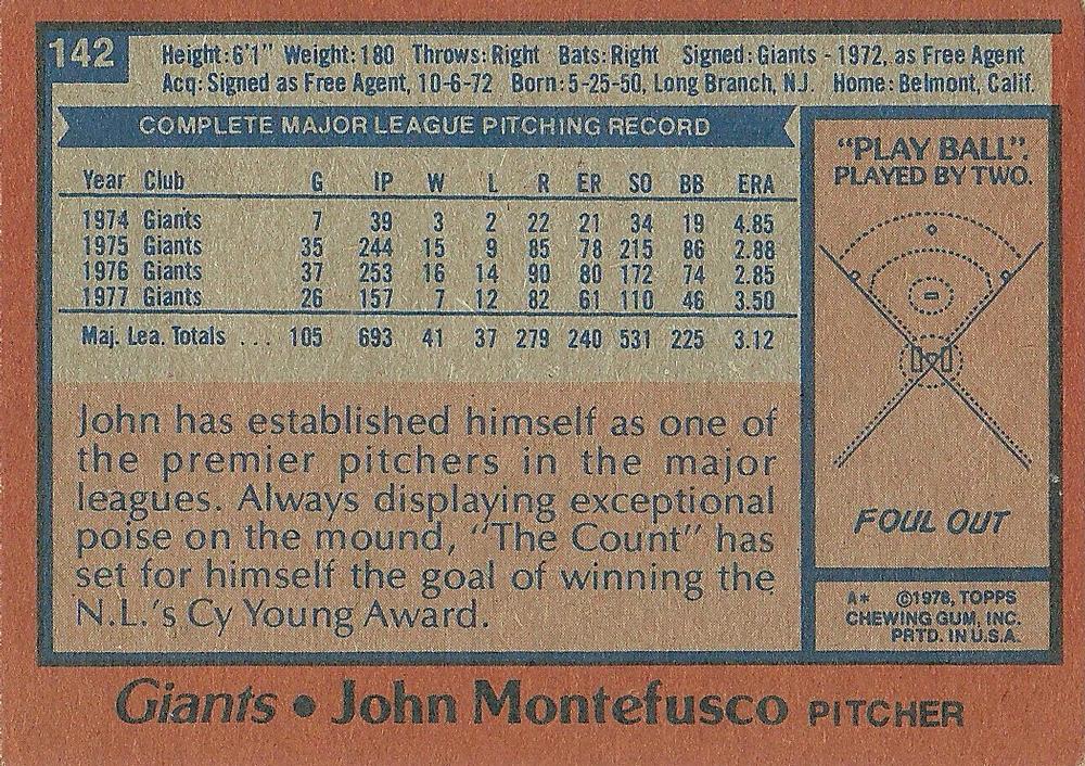 John Montefusco  baseball card collectible - Main Image 2