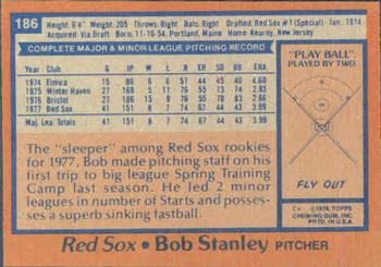 Bob Stanley  baseball card collectible - Main Image 2
