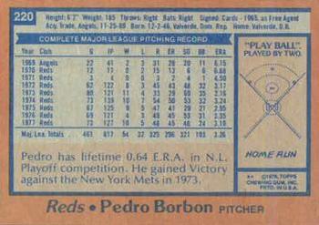 Pedro Borbon  baseball card collectible - Main Image 2