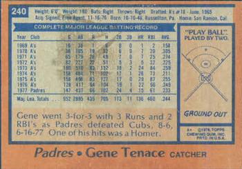 Gene Tenace  baseball card collectible - Main Image 2