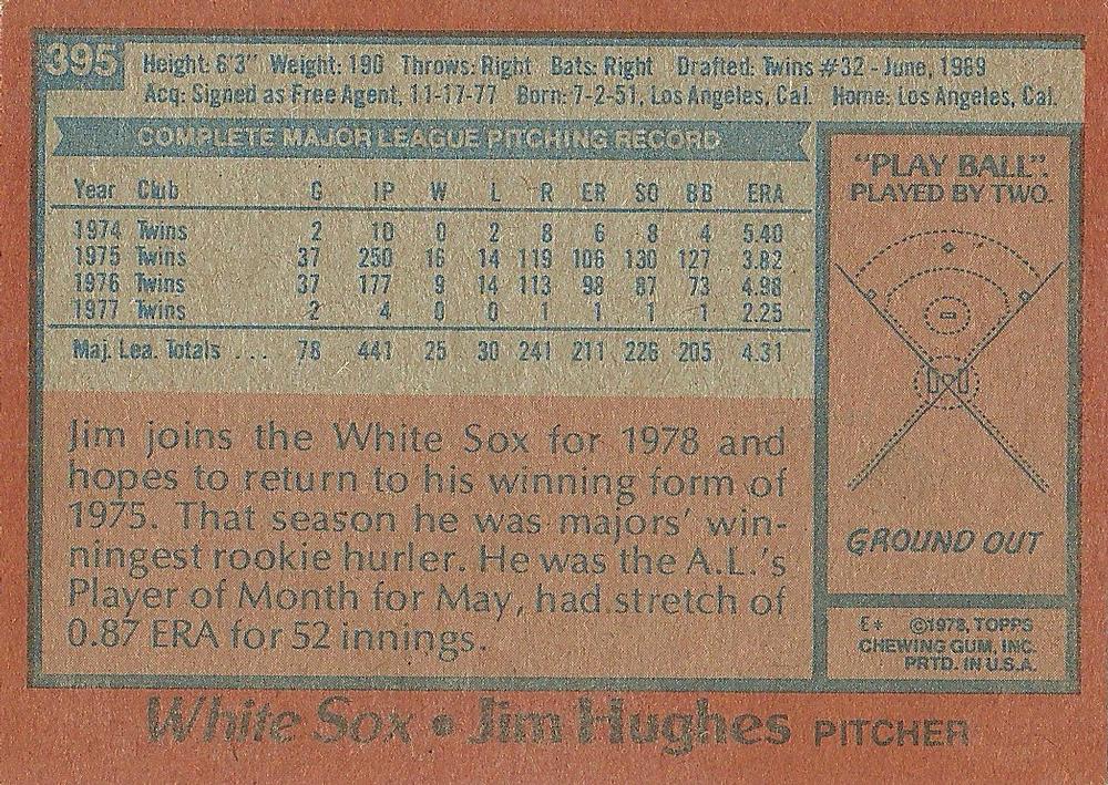 Jim Hughes  baseball card collectible - Main Image 2