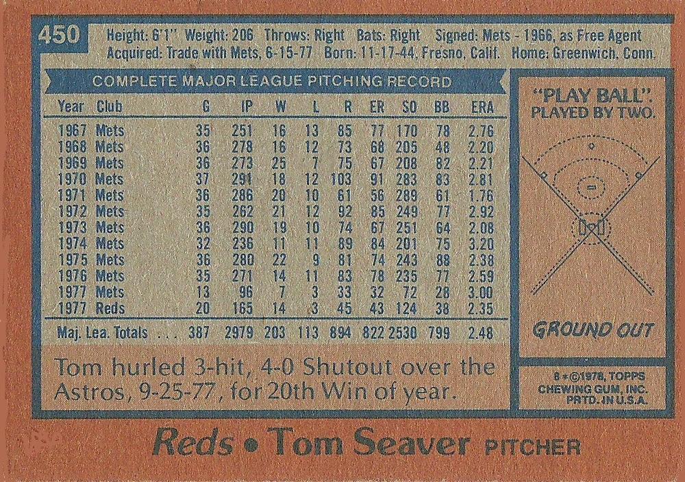 Tom Seaver  baseball card collectible - Main Image 2