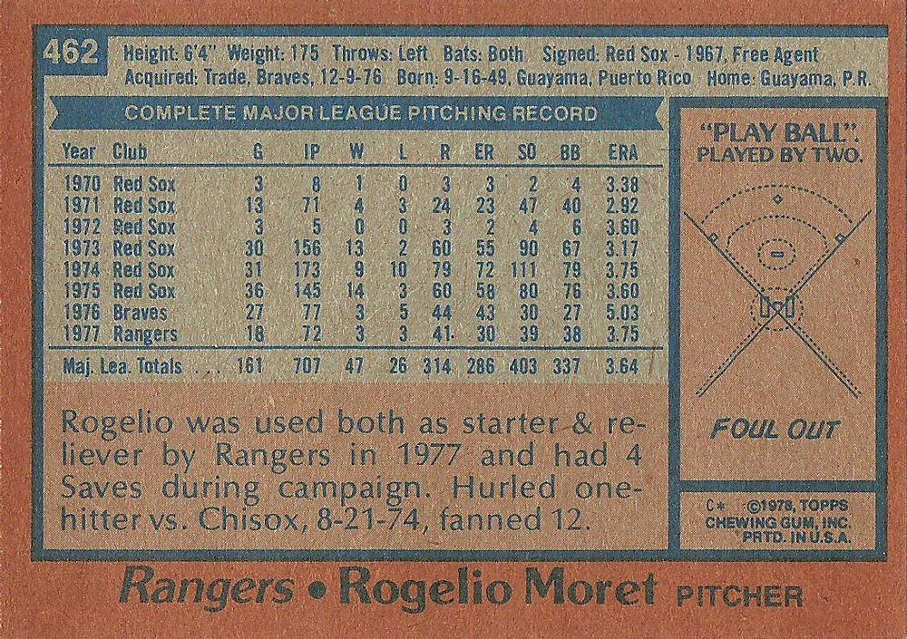 Rogelio Moret  baseball card collectible - Main Image 2