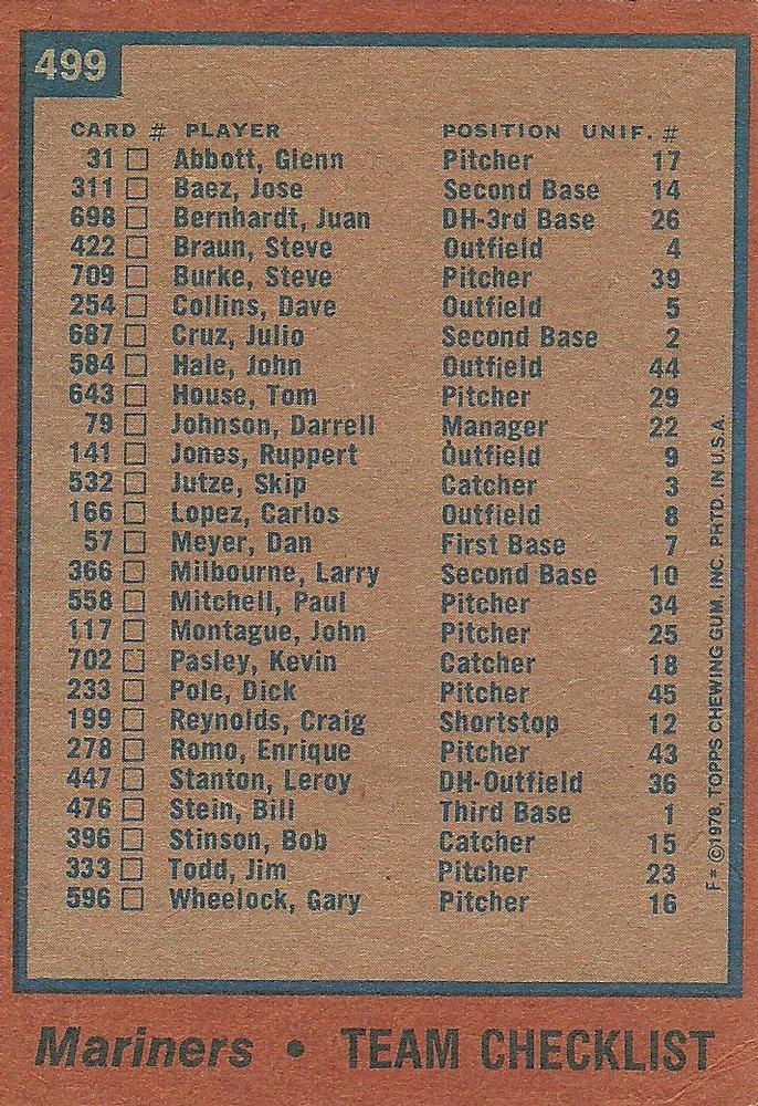 Seattle Mariners  baseball card collectible - Main Image 2