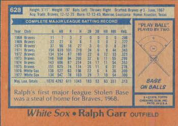 Ralph Garr  baseball card collectible - Main Image 2