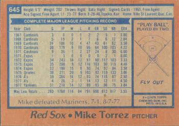 Mike Torrez  baseball card collectible - Main Image 2