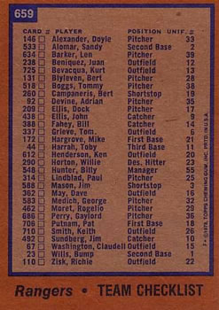 Texas Rangers  baseball card collectible - Main Image 2