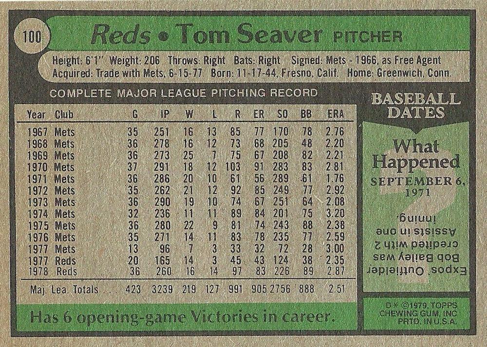 Tom Seaver  baseball card collectible - Main Image 2