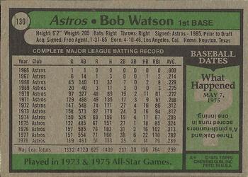 Bob Watson  baseball card collectible - Main Image 2