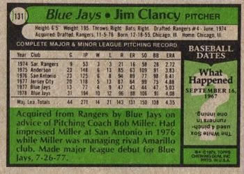 Jim Clancy  baseball card collectible - Main Image 2