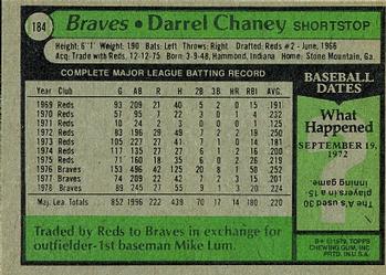 Darrel Chaney  baseball card collectible - Main Image 2