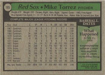 Mike Torrez  baseball card collectible - Main Image 2