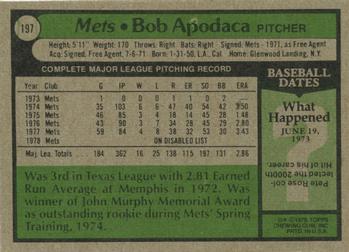 Bob Apodaca  baseball card collectible - Main Image 2