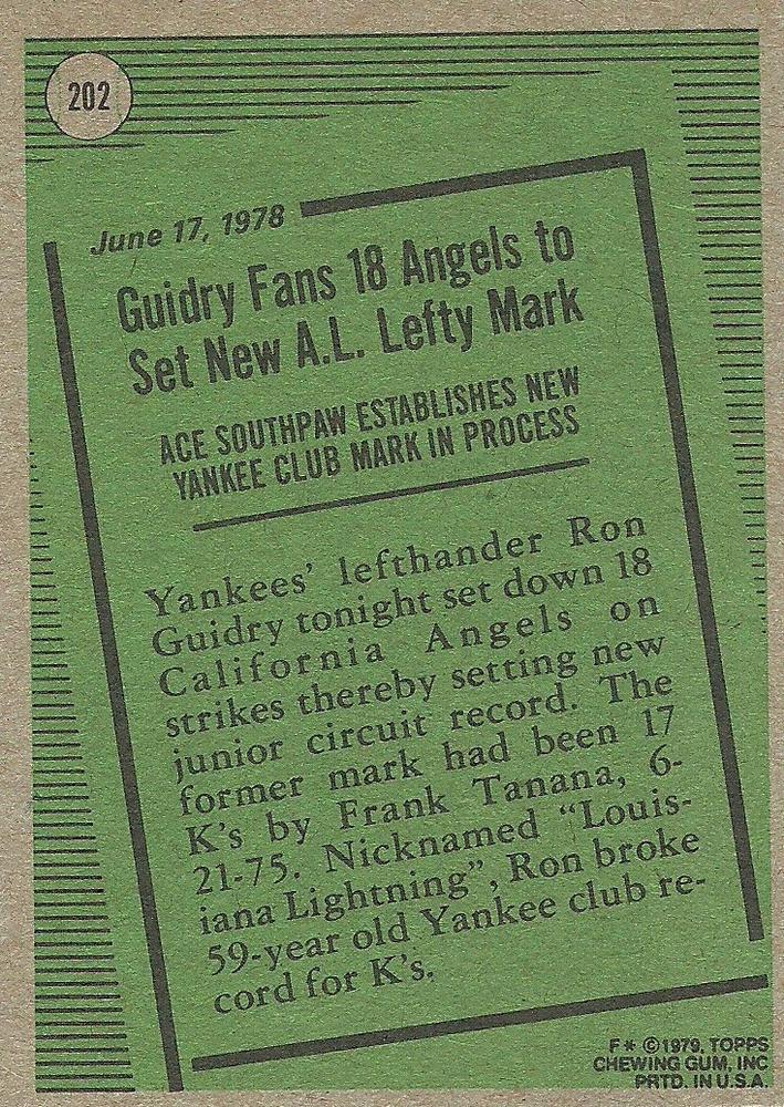 Ron Guidry  baseball card collectible - Main Image 2