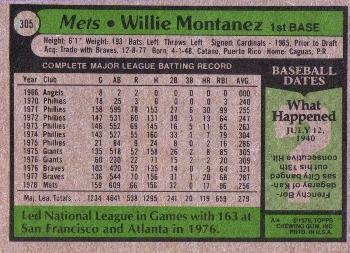 Willie Montanez  baseball card collectible - Main Image 2